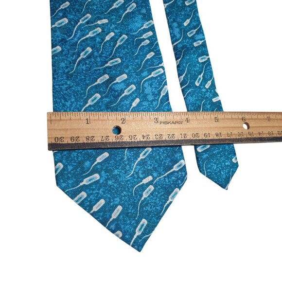 Absolut Dad Blue Novelty Pattern Necktie Vodka Server Bartender Waiter Bar Funny - Picture 3 of 5